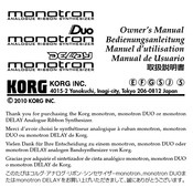 Korg monotron DELAY Owner's