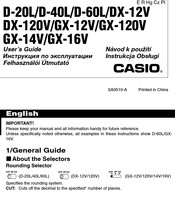 Casio GX-120V User Manual