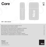 Nice Core Instructions And Warnings For Installation And Use
