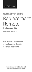Insignia NS-RMTSAM21 Quick Setup Manual