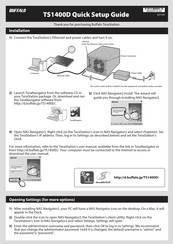 Buffalo TS1400D Quick Setup Manual