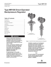Emerson FISHER MR108 Series Instruction Manual