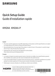 Samsung KM24A Quick Setup Manual