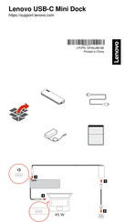 Lenovo USB-C Mini Dock Instructions For Use