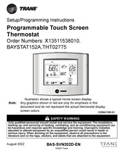 Trane BAYSTAT152A Programming Instructions Manual