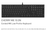 Cherry MX 10.0N Operating Manual