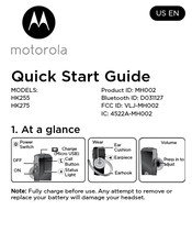 Motorola HK255 Quick Start Manual