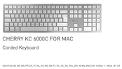 Cherry KC 6000C FOR MAC Operating Manual