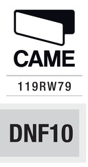 CAME DNF10 Manual