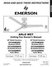 Emerson ARLO WET CF344SW00 Owner's Manual