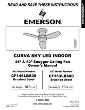 Emerson CURVA SKY LED INDOOR CF145LBS00 Owner's Manual