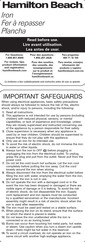 Hamilton Beach 19910 Manual