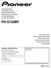 Pioneer FH-S720BT Quick Start Manual