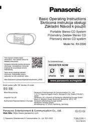 Panasonic RX-D500 Basic Operating Instructions Manual