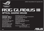 Asus ROG GLADIUS III WIRELESS Quick Start Manual