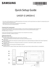 Samsung UH55F-E Quick Setup Manual