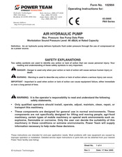 Power Team PA9H Operating Instructions Manual