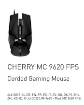 Cherry MC 9620 FPS Operating Manual