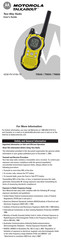 Motorola Talkabout T9550 Series User Manual