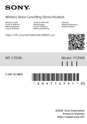 Sony WF-C700N Reference Manual