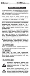 O.S. engine max-65ax Instruction Manual