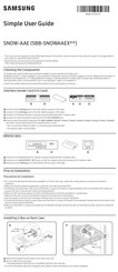 Samsung SBB-SNOWAAEX** Simple User Manual