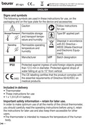 Beurer FT 15/1 Instructions Manual