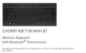 Cherry KW 7100 MINI BT Operating Manual