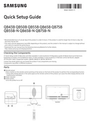 Samsung QB65B Quick Setup Manual
