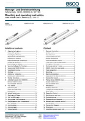 Esco KM40IID-VH Mounting And Operating Instruction