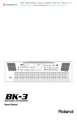 Roland BK-3 Owner's Manual