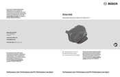 Bosch Performance Line BDU3463 Original Operating Instructions