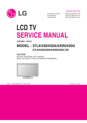 LG 37LK430 Service Manual