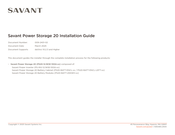 Savant Power Storage 20 Installation Manual