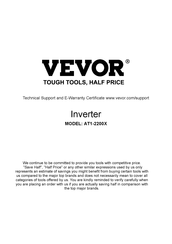 VEVOR AT1-2200X Instruction Manual