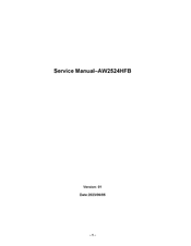 Dell Alienware AW2524HFB Service Manual