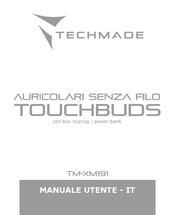 Techmade AURICOLARE SENSA FILO TOUCHBUDS TM-XM191-BL User Manual