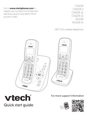 1) VTech CS6224-11 DECT 6.0 Cordless Phone & Caller ID/Call - Foto 5