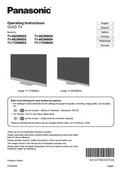 Panasonic TV-55Z95BEG Operating Instructions Manual