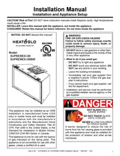 HEAT GLO SUPREMEX-I30 Installation Manual