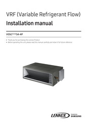 Samsung LENNOX VSCC S4-4P Series Installation Manual