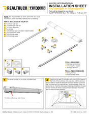 REALTRUCK TRUXEDO LO PRO INTERNATIONAL Installation Sheet