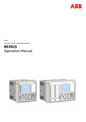 ABB REX615 Operation Manual