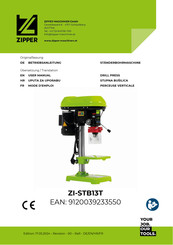 ZIPPER MASCHINEN ZI-STB13T User Manual