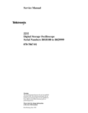 Tektronix 2232 Service Manual