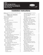 Carrier WeatherMaker 48KC Series Installation Instructions Manual
