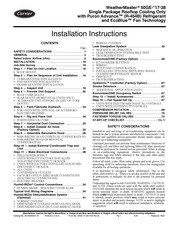 Carrier WeatherMaster 50GE-17 Series Installation Instructions Manual