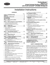 Carrier WeatherMaster 50GE 09 Series Installation Instructions Manual