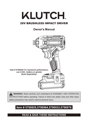 Klutch 5796976 Owner's Manual