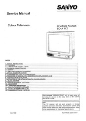 Sanyo C1461TXC Service Manual